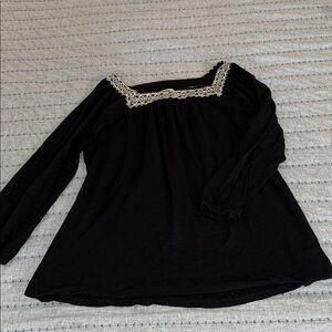 Old Navy Black Top with Lace Detail